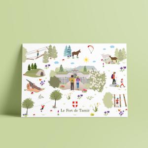 Carte postale multi-motifs pour le Fort Tamié