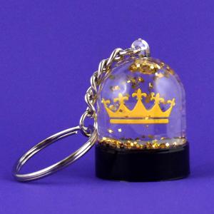 Porte-clés boule à neige couronne