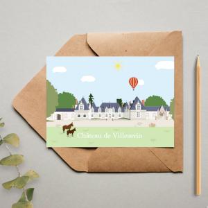 Carte postale réalisée pour le Château de Villesavin