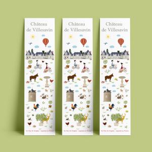 Marque-pages multi-motifs réalisés pour le Château de Villesavin