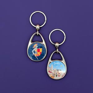 Porte-clés imaginé pour l'office de tourisme Chantilly-Senlis